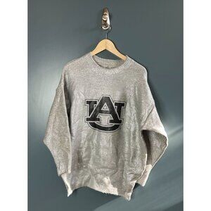 NWT Oversized Small Women's Auburn University Silver Metallic Knit Oversized Swe